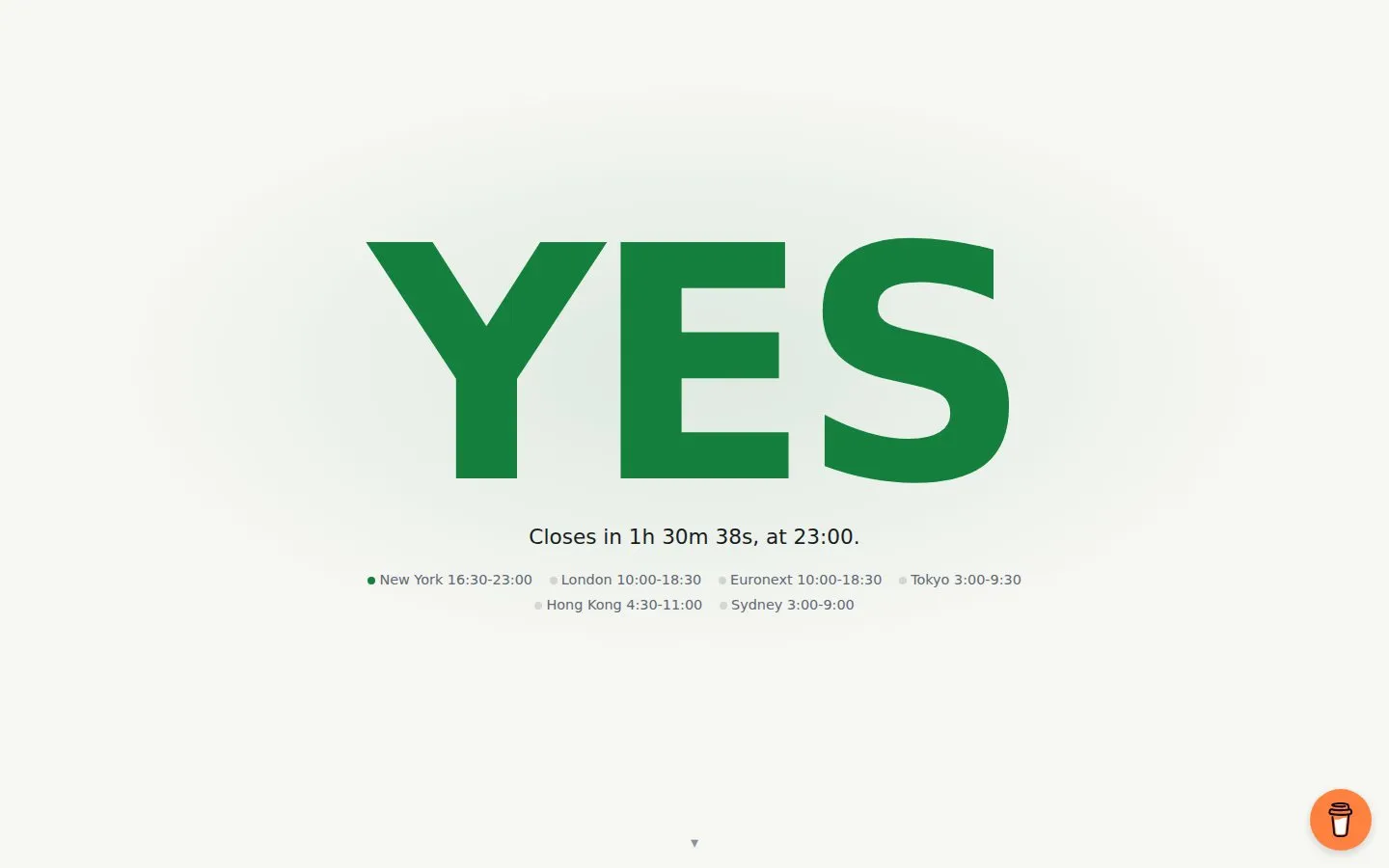 Is the Stock Market Open homepage